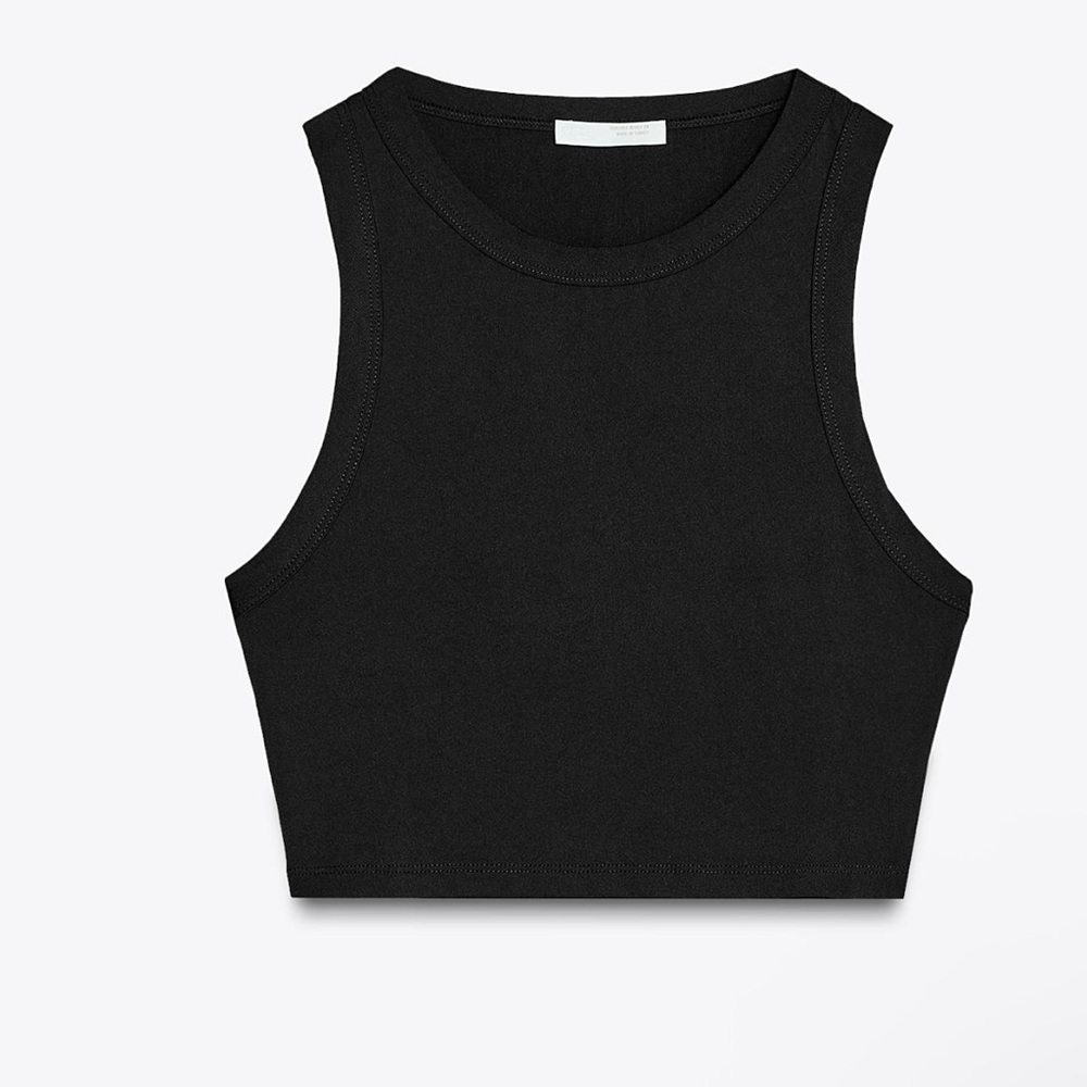 Zara Black Crop Tank